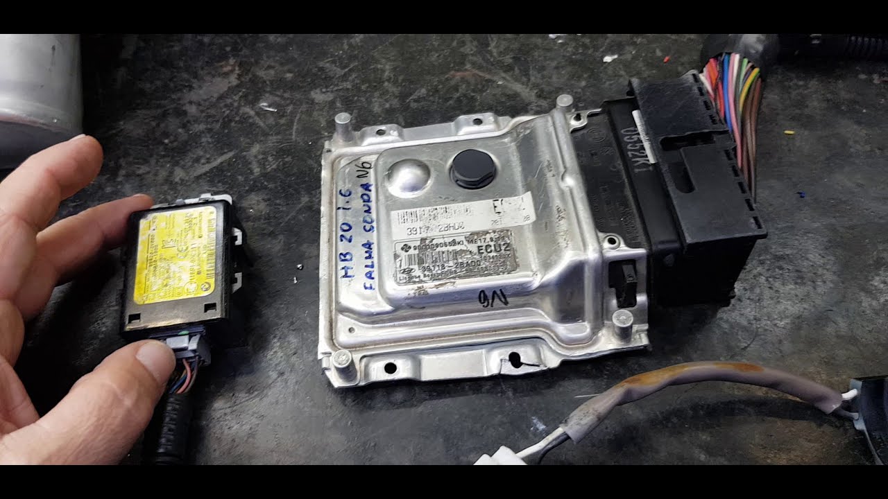 Simulando o modulo do hb20 1.6 me17.9.11 com imobilizador em bancada da sos eletrônica