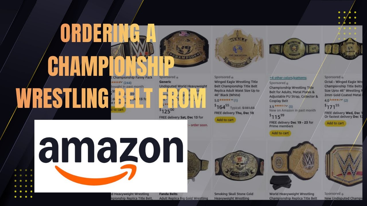 Заказ чемпионского борцовского пояса на Amazon