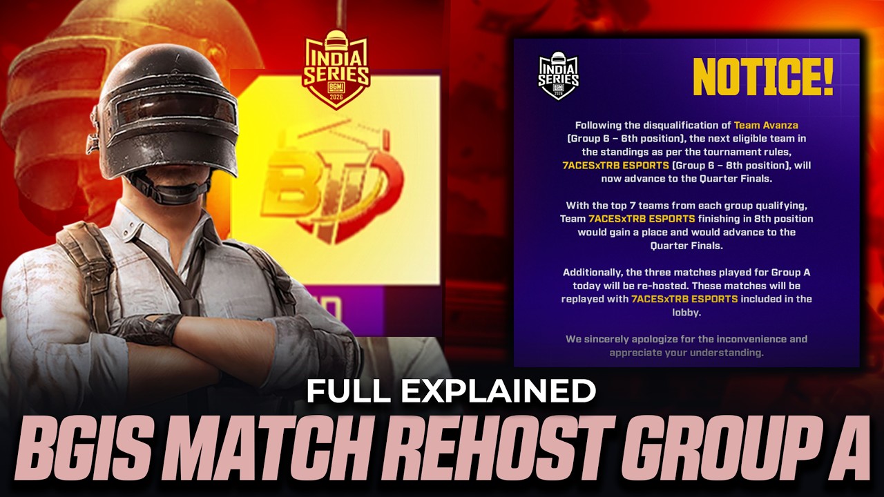 Why BGIS 2026 Quarter Finals Group A Matches Rehosted?