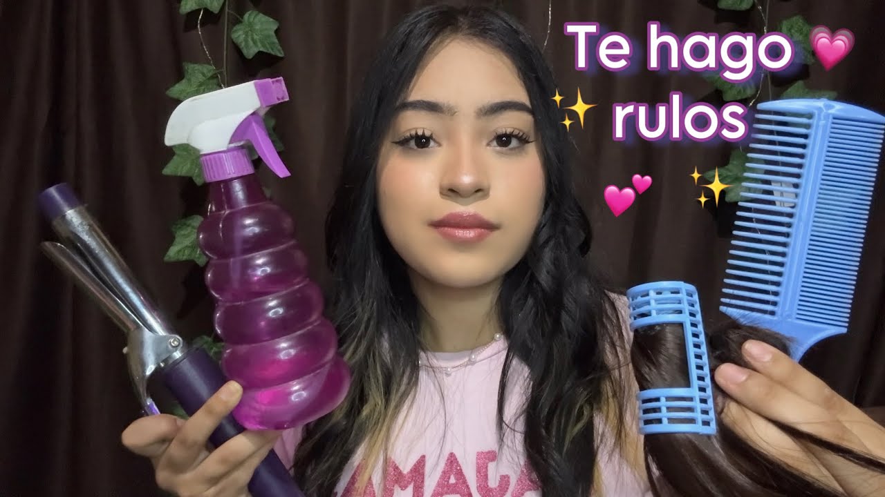 ASMR te cepillo el cabello y lo estilizo ✨💗💇🏻‍♀️