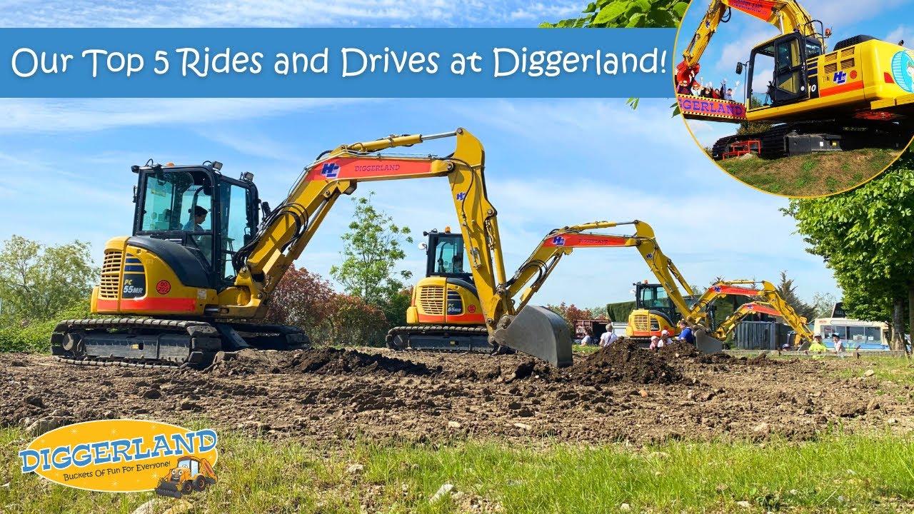 Our Top 5 Rides and Drives at Diggerland UK Theme Park!