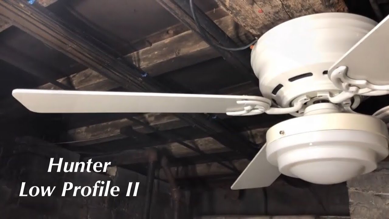 Hunter Low Profile II Ceiling Fan 52” (White Blades)(LP Light)(iMovie Edition)