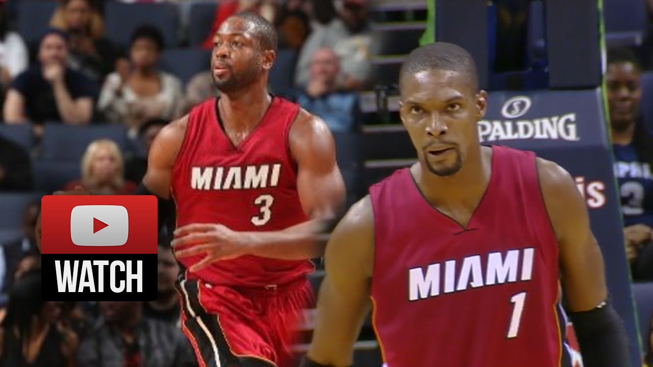 Chris Bosh & Dwyane Wade Full Highlights at Grizzlies (2014.10.24) - 37 Pts Total!