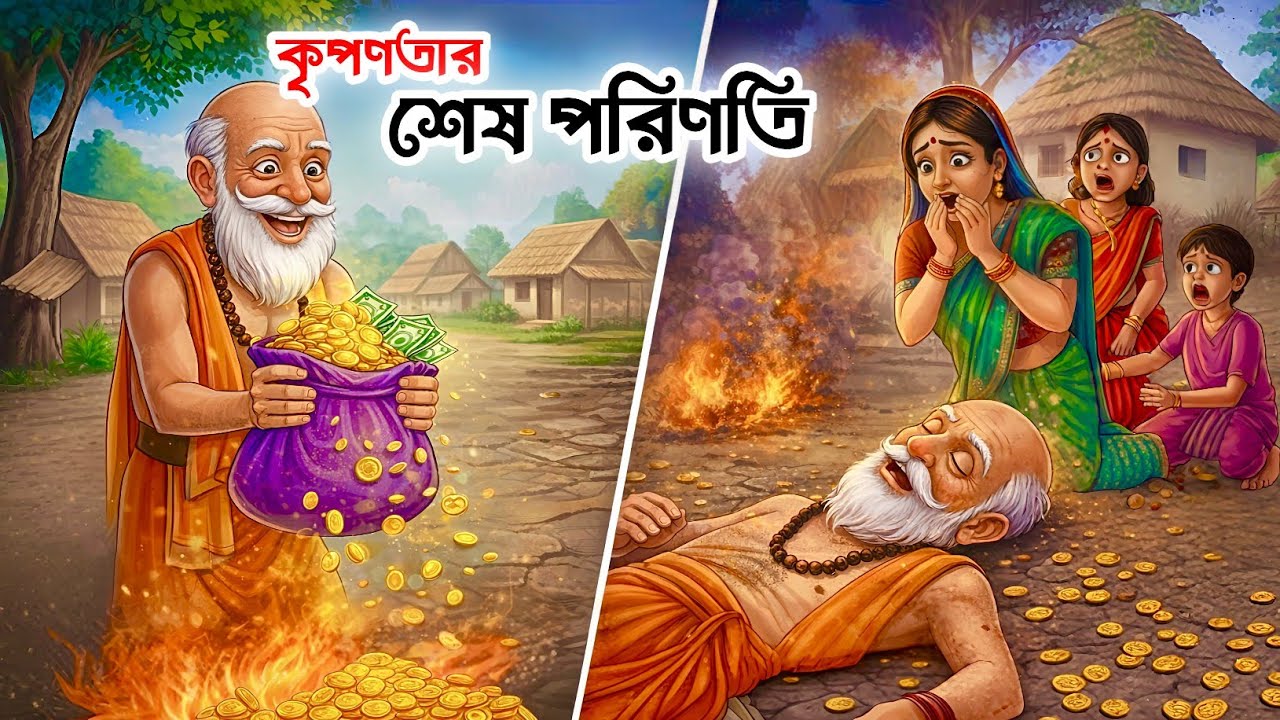 কৃপণতার শেষ পরিণতি । Rupkothar Golpo । Cartoon Story । Bangla Cartoon Video । Parimal Story Hub
