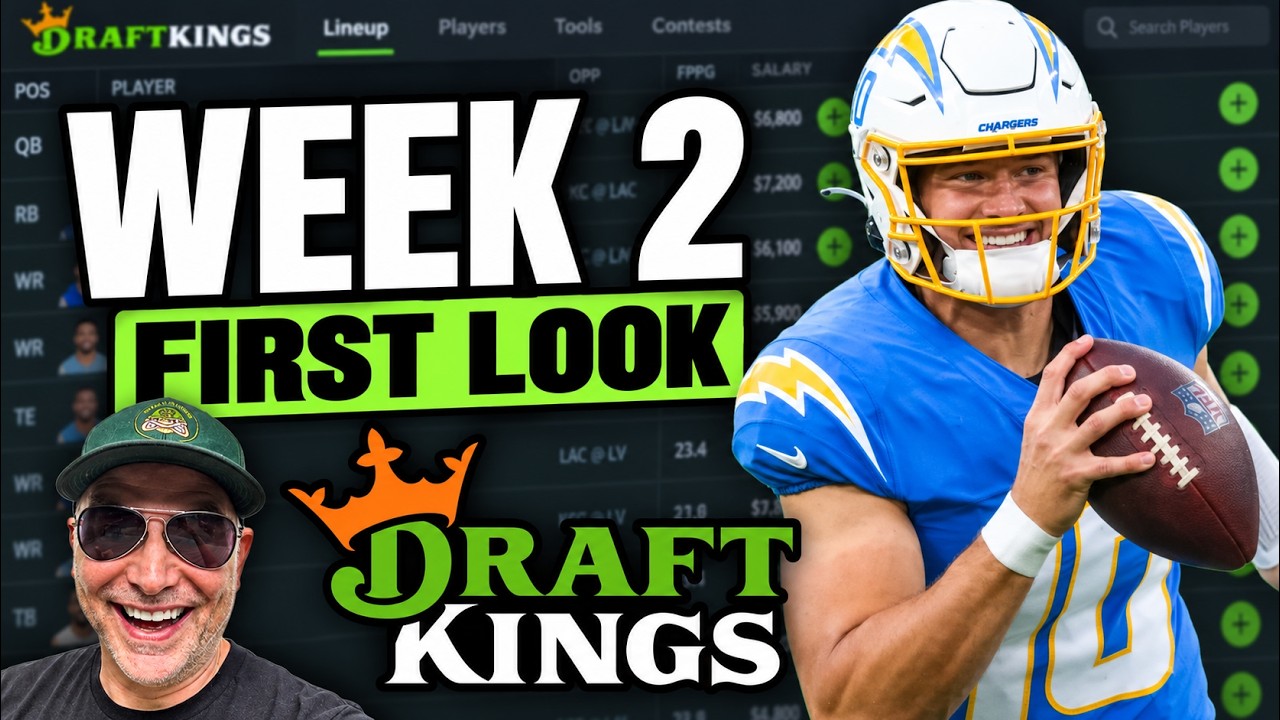 Стратегия NFL DFS на 2-ю неделю для DraftKings 2026