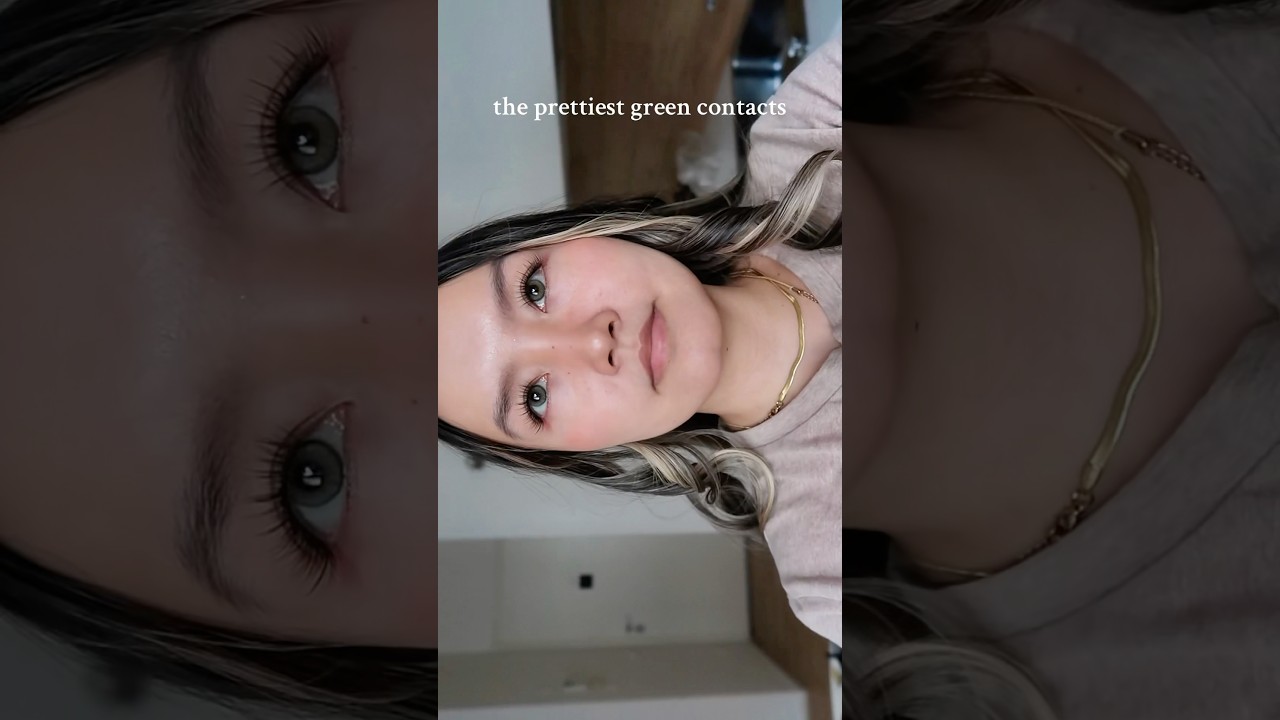 Самые красивые зеленые контактные линзы для темно-карих глаз @olens_contactlens