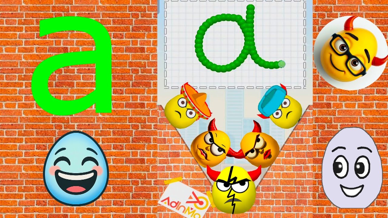 Draw to Smash abcdefghijklmnopqrstuvwxyz  Small ALPHABET in 4K!