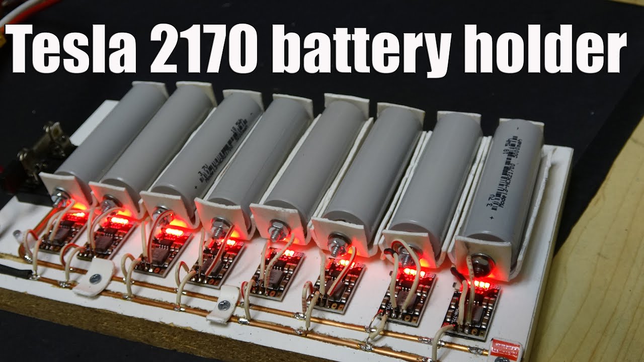DIY: Home made Tesla 2170 battery holder & charger from PVC pipes