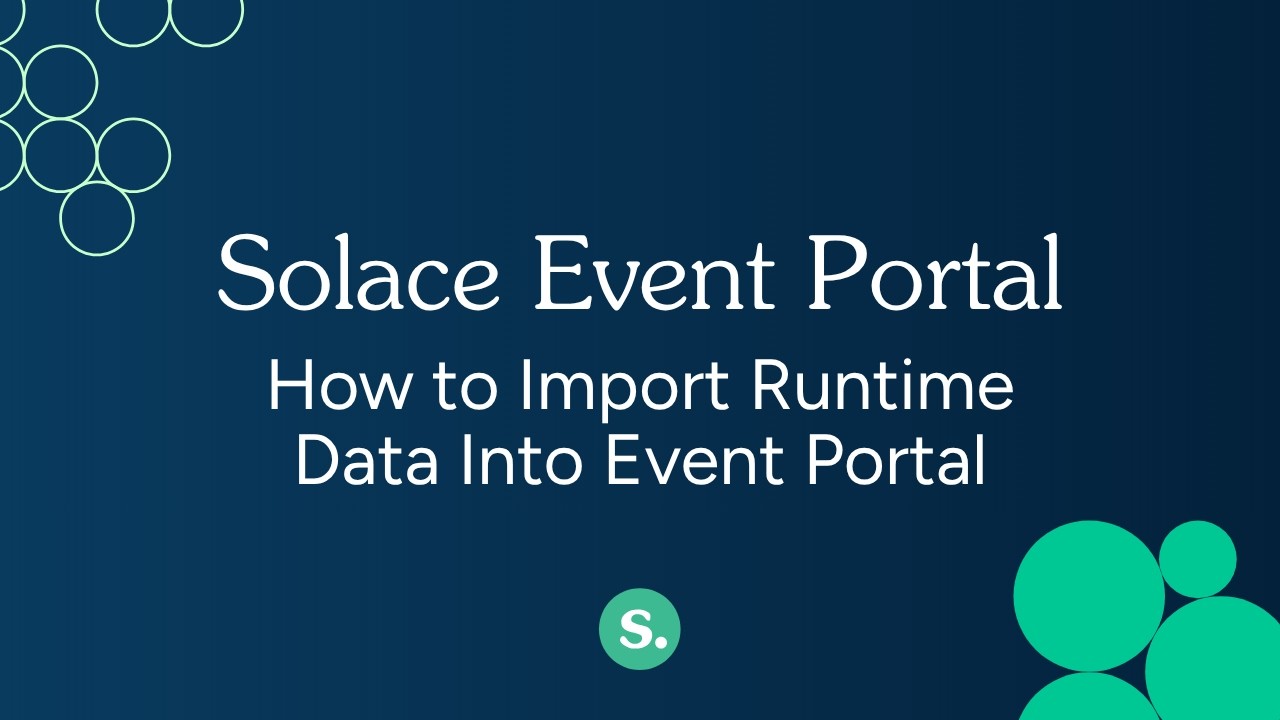 Как импортировать данные среды выполнения в Event Portal