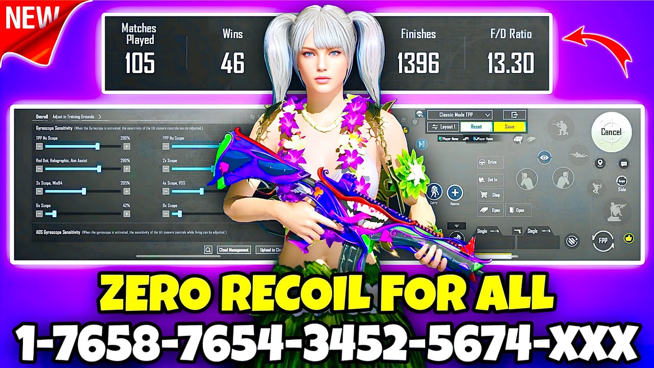 🔥НАСТРОЙКИ ЧУВСТВИТЕЛЬНОСТИ PUBG MOBILE/BGMI 2026 |✅ЛУЧШИЕ НАСТРОЙКИ ЧУВСТВИТЕЛЬНОСТИ ПРИЦЕЛА | К...