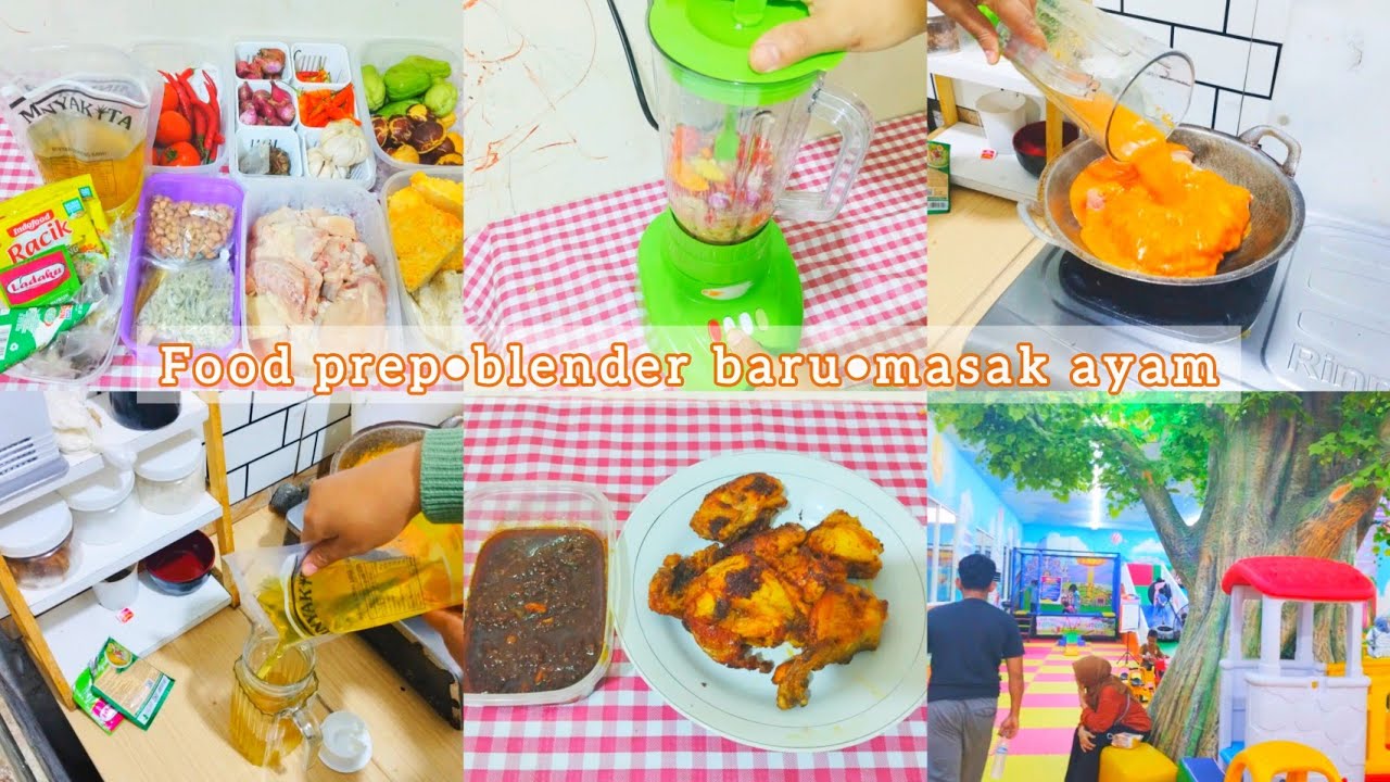 Akhirnya punya blender baru•food prep•masak ayam bumbu hitam•ajak anak ke playground•rumah mustika