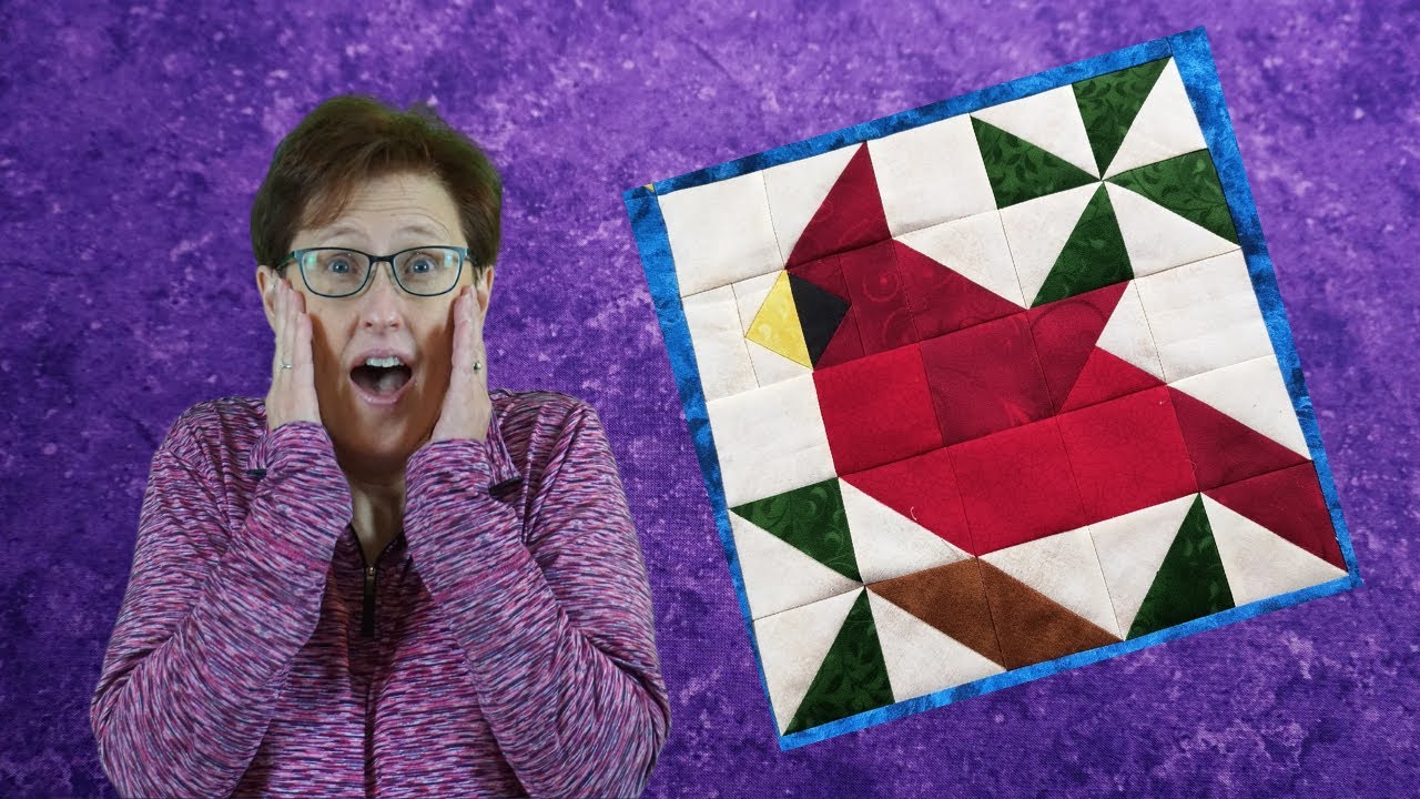 Cardinal Quilt Block Tutorial