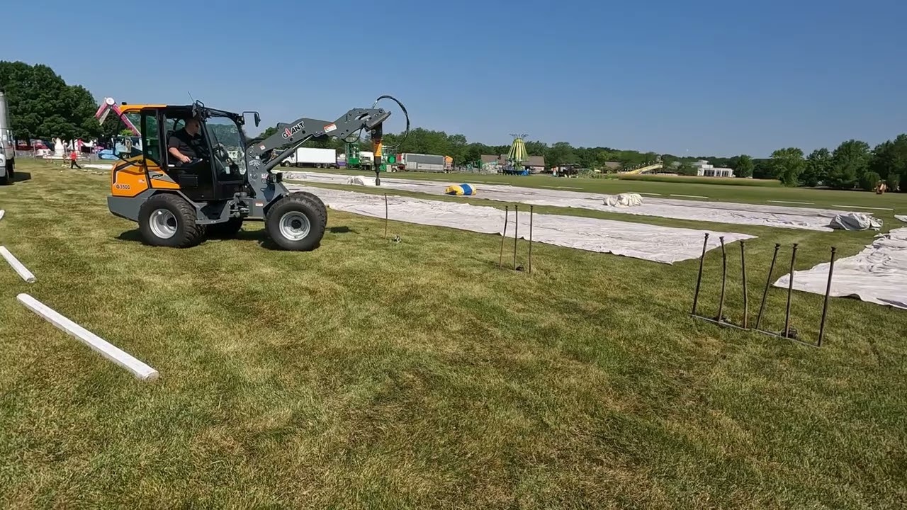 G3500 pounding stakes with TENTh Man Attachments Stake Pounder Prototype
