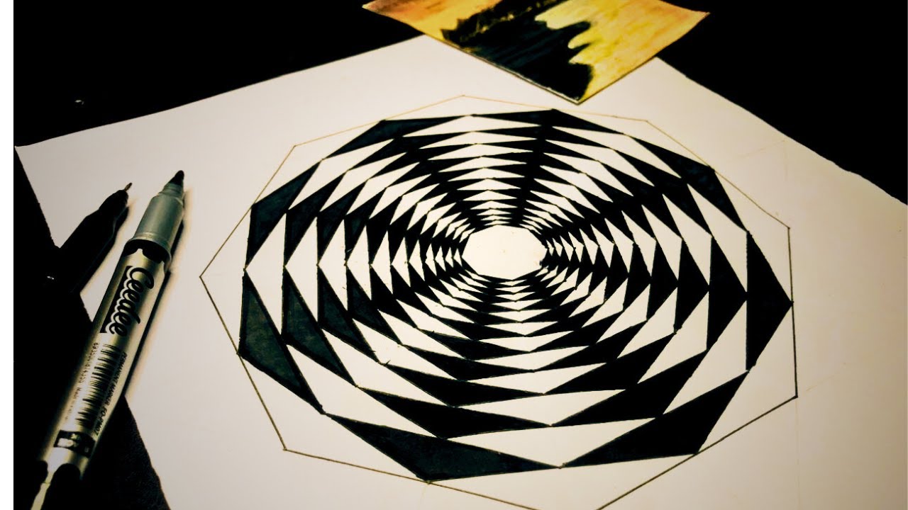 Mesmerising Geometric Pattern | Satisfying Drawing Video | Black pen art