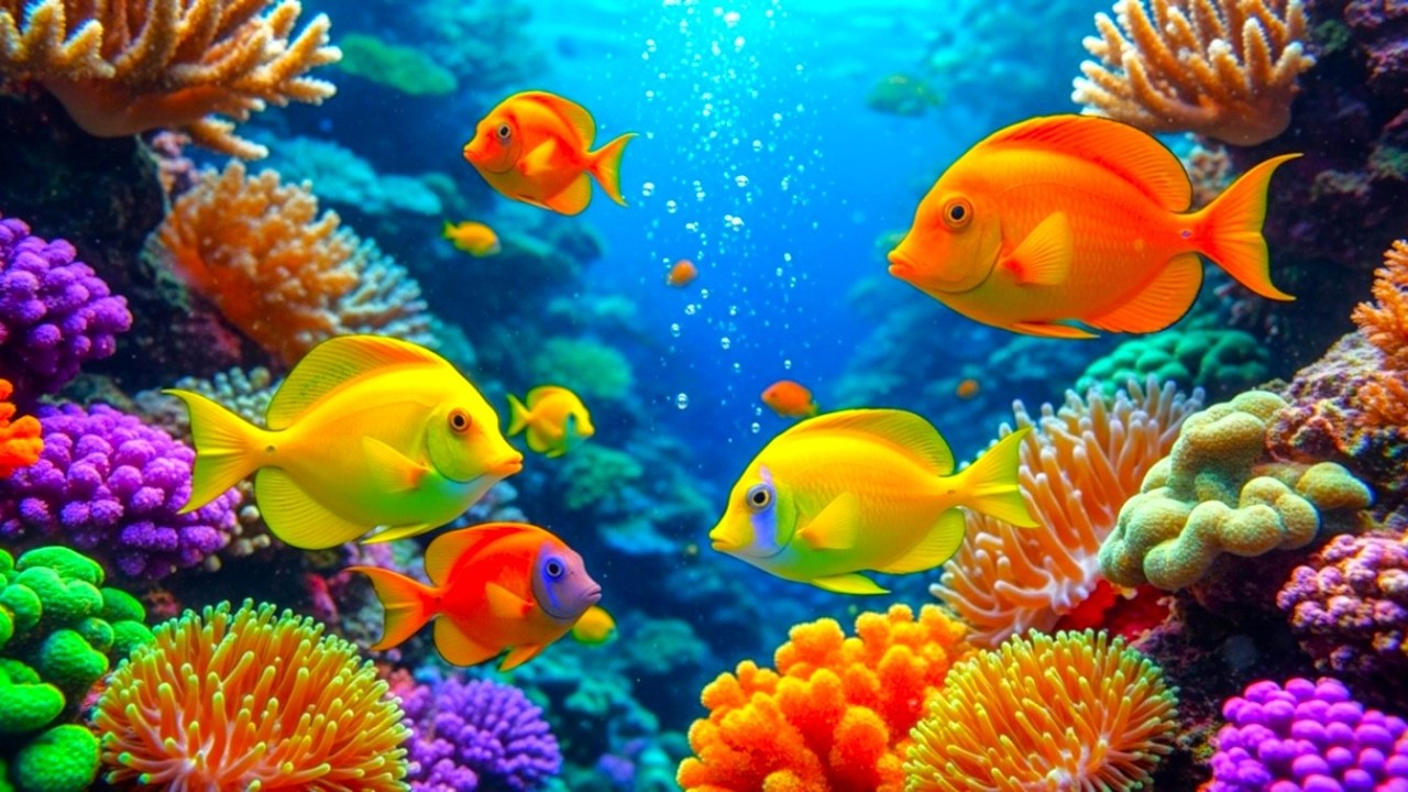 The Best 4K Aquarium -  Calming Music, Healing Music For The Heart, And Blood Vessels #8