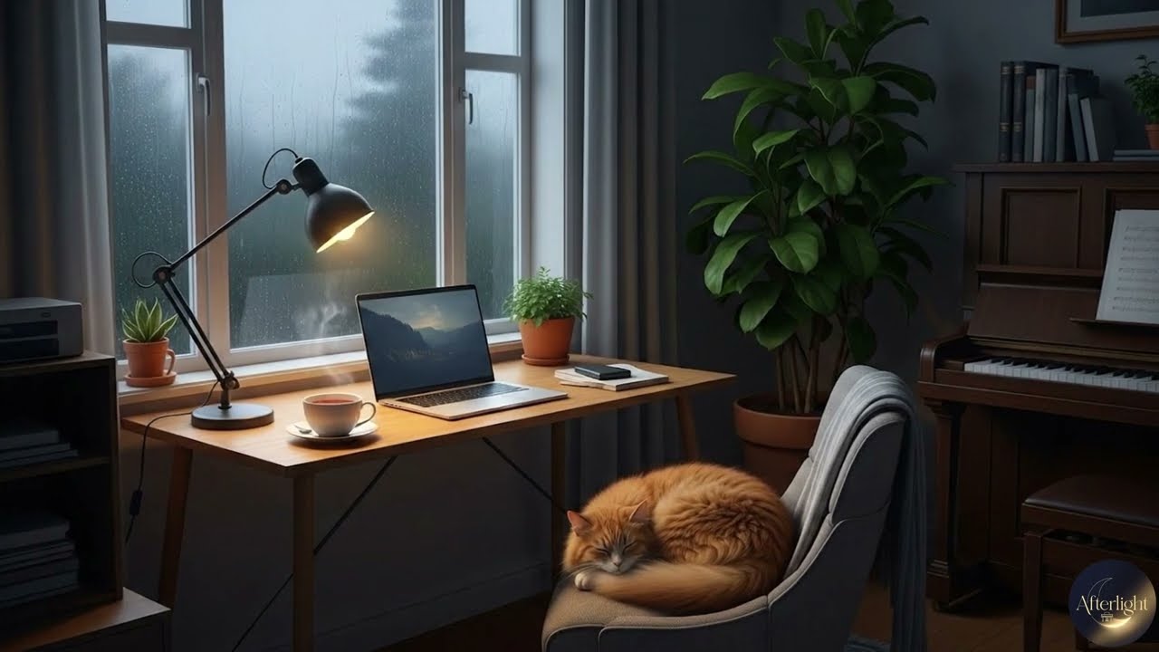 🎹 Afterlight | Gentle Rain Piano | Study Music