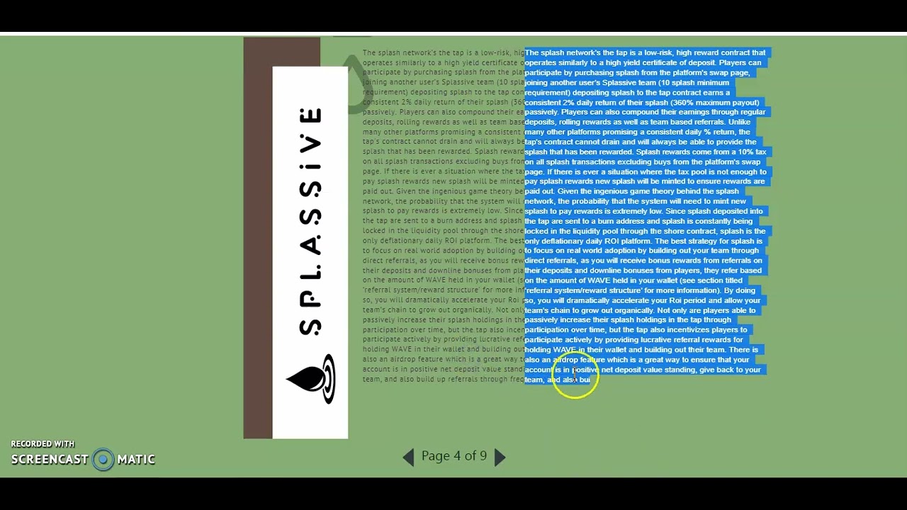 Splassive / Earn 2% Daily - Drip clone