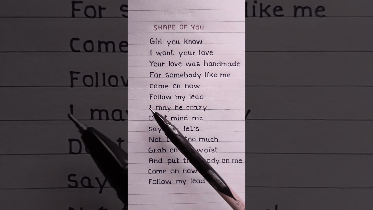 Ed Sheeran ~ 🌼Shape Of You (Lyrics)