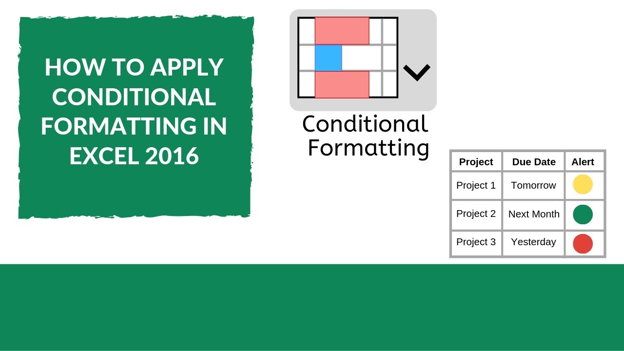 How to Apply Conditional Formatting in Excel 2016