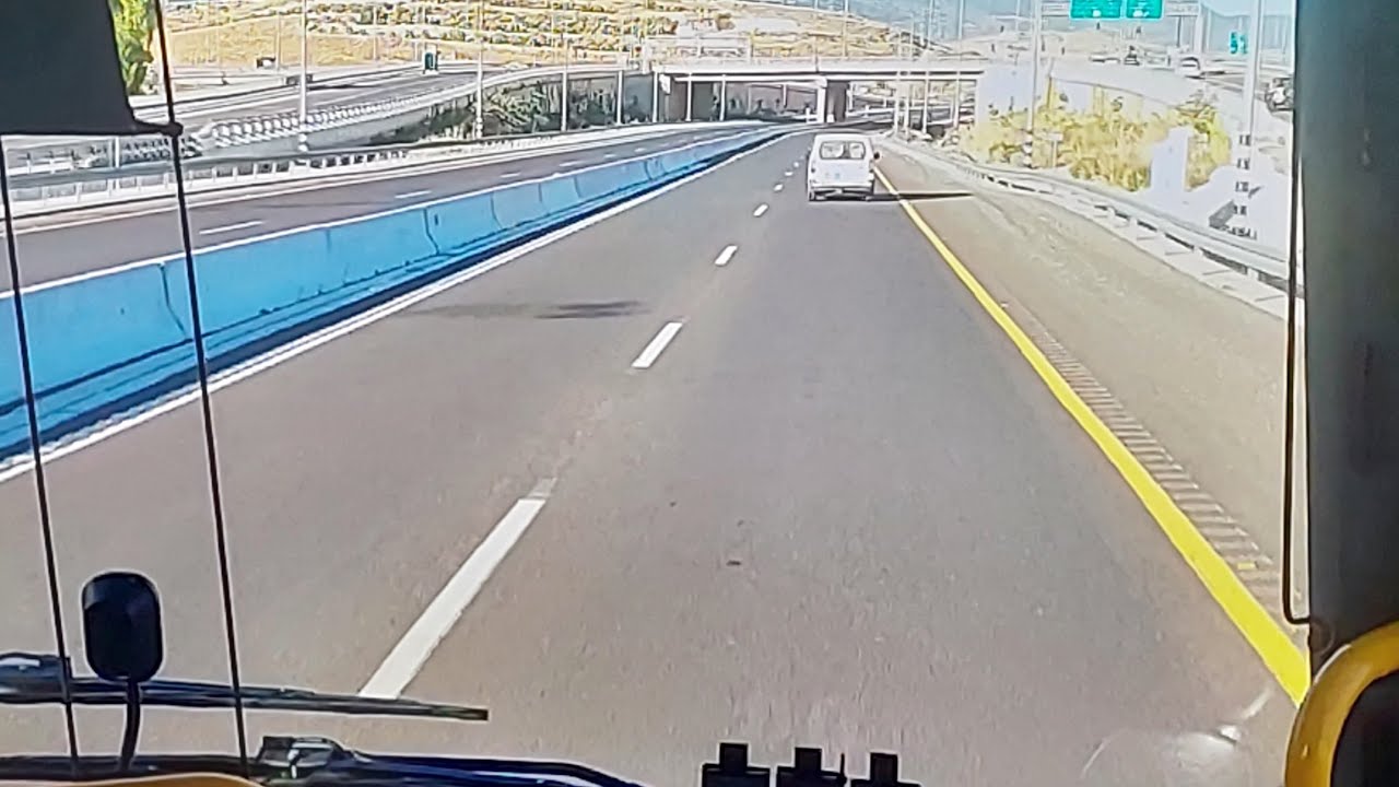 מחיפה לצפת דרך מנהרות הכרמל וכבישים 22, 4, 85, 866 ו-89 Haifa to Safed via Carmel tunnels & roads