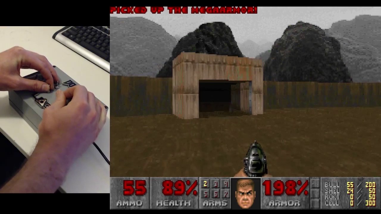 E1M1 With the world's stupidest DOOM interface.
