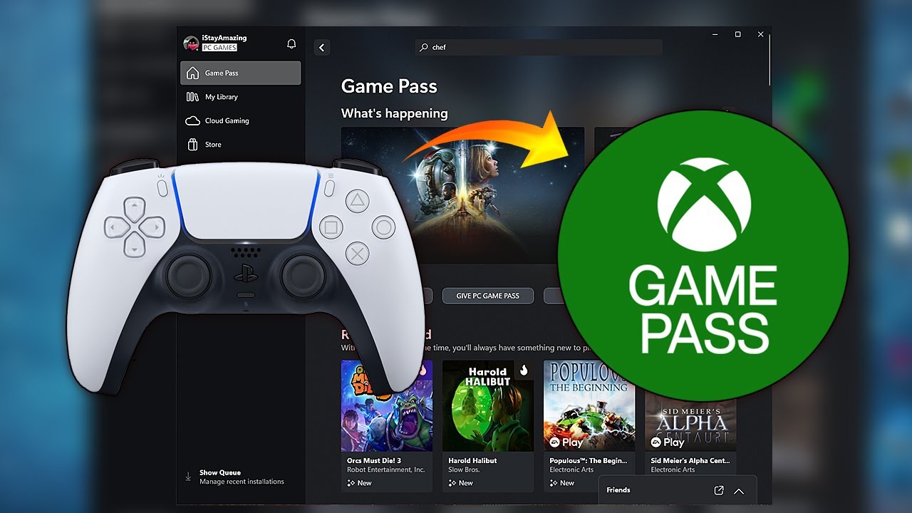 Как использовать контроллер PS4/PS5 на Xbox Game Pass для ПК (2025)