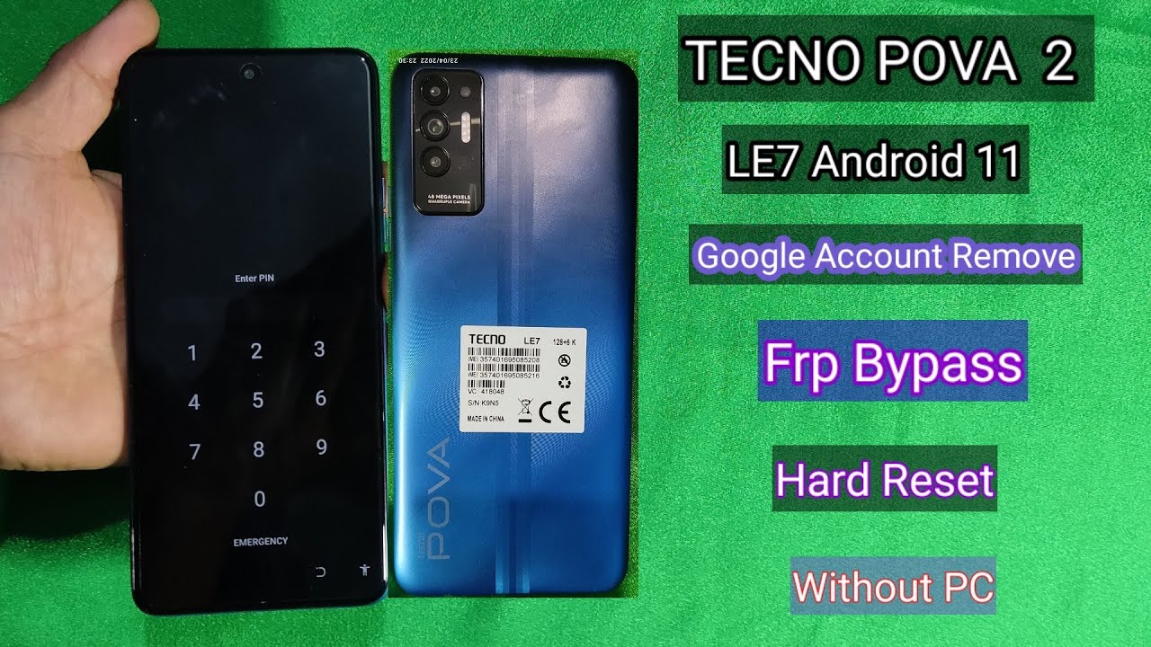 Tecno Pova 2 Frp Bypass | (LE7) Google Account Remove | Pova 2 Hard Reset |Without PC 100%