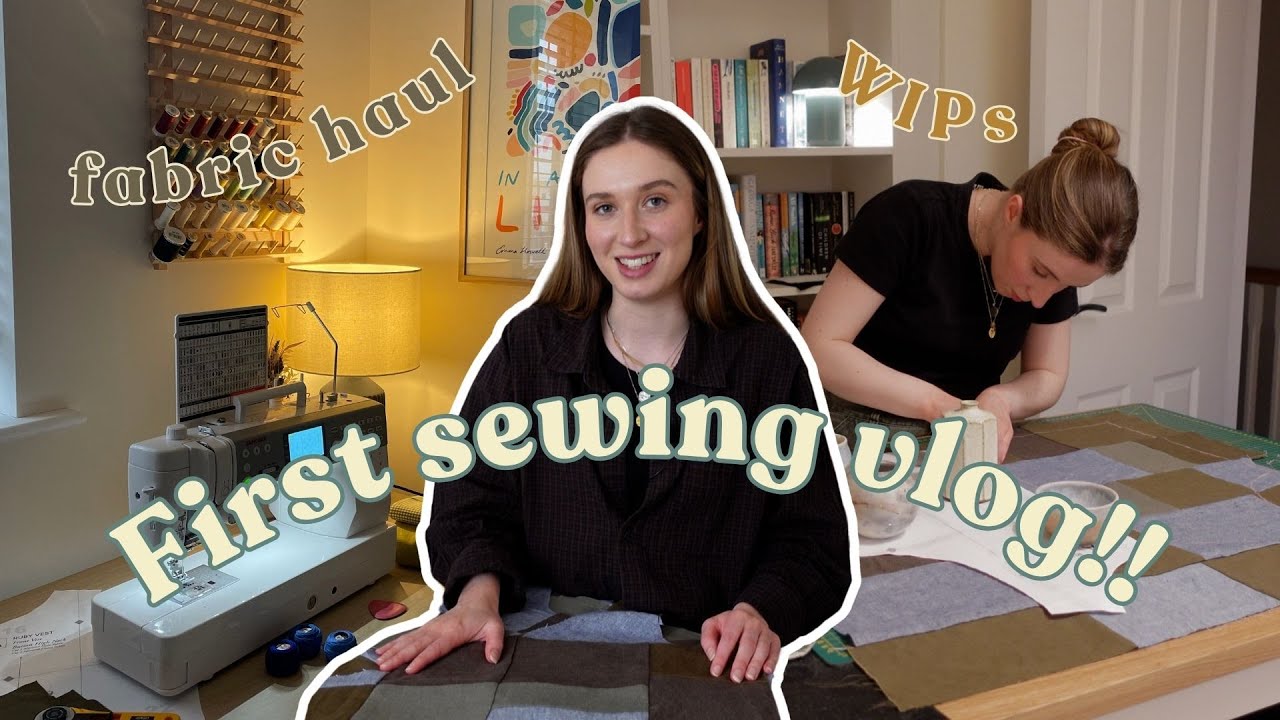 How I started sewing again… 🧵 WIPs, fabric haul, patchwork vest attempt!