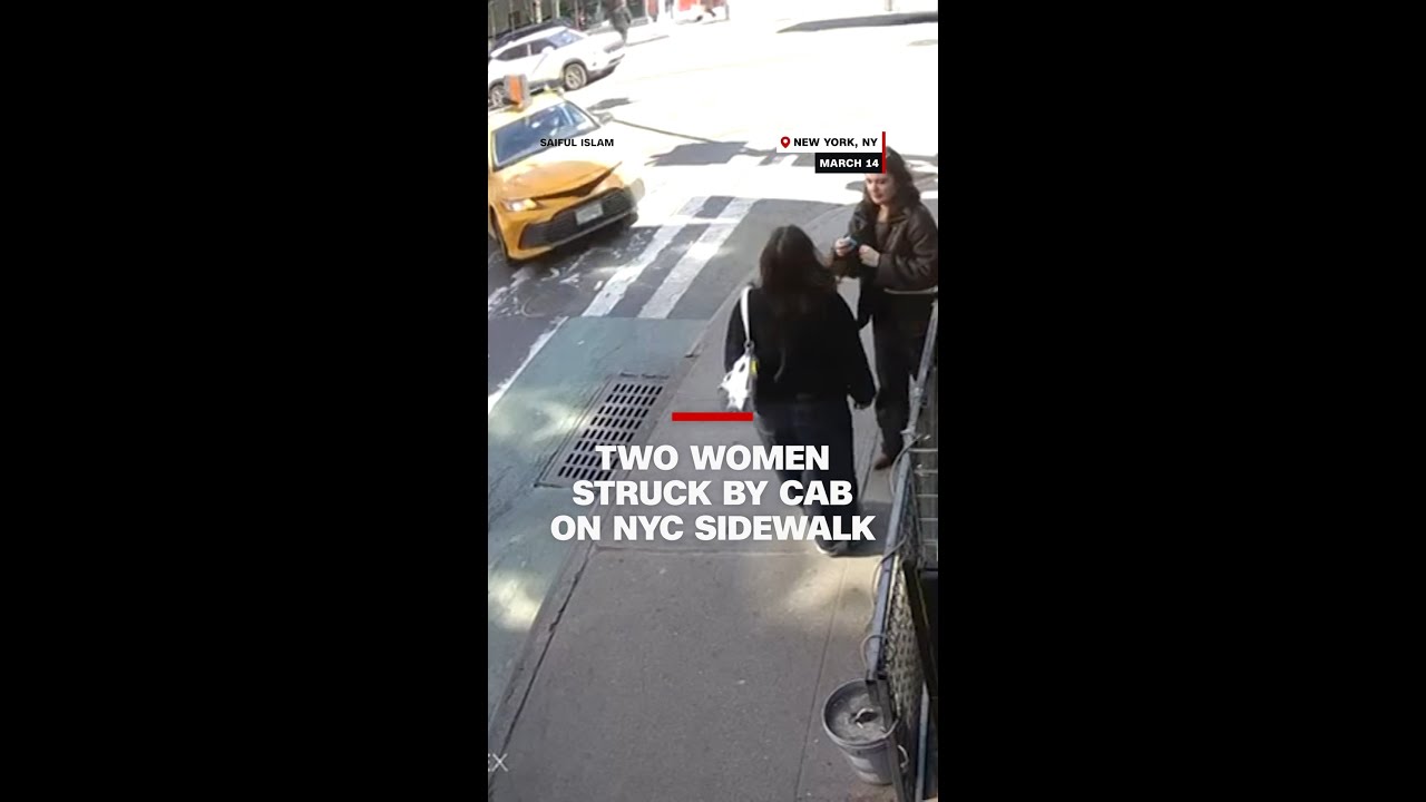 Two women struck by cab on NYC sidewalk