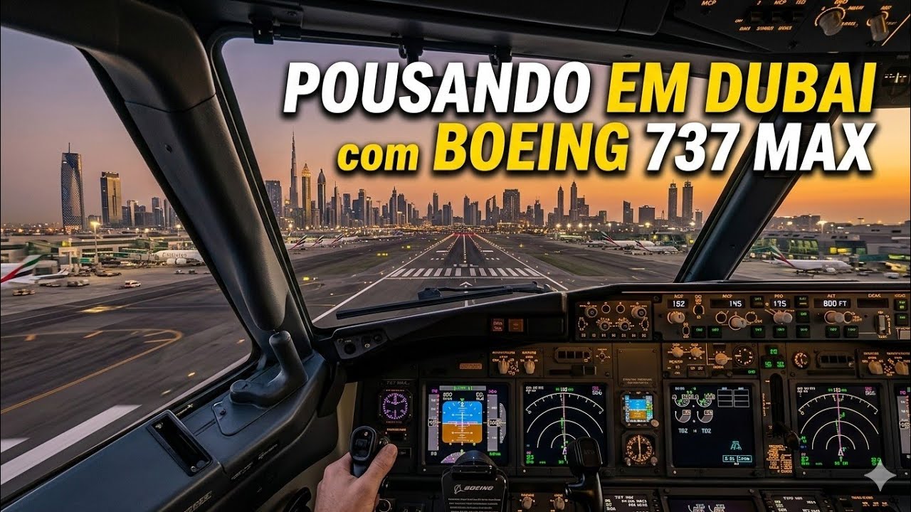 POUSANDO EM DUBAI COM BOENG 737 MAX