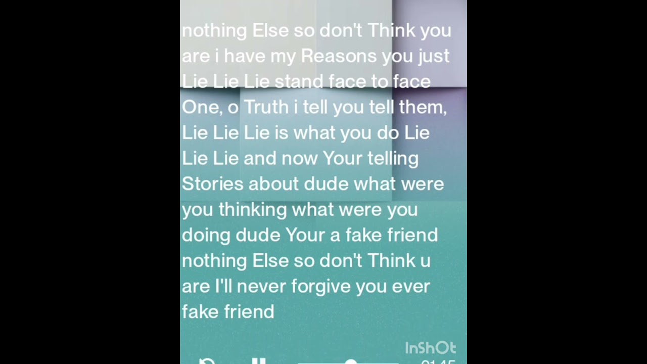 Another version of *fake friend*