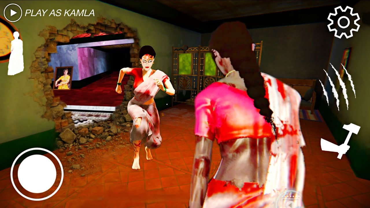 PLAYING AS KAMLA IN SARLA INDIAN HORROR GAME || KAMLA VS SARLA FULL VIDEO 