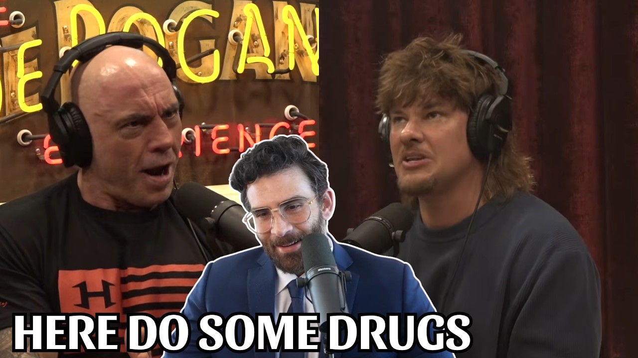 Joe is trying to manipulate Theo Von psychologically by saying that he&rsquo;s CRAZY :HasanAbi React