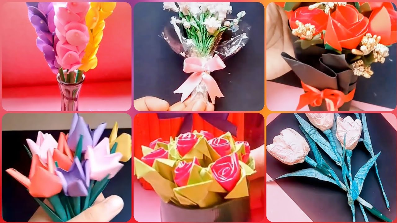 Best 7 Beautiful Paper Flower Making | DIY Flowers | Paper Crafts | Home Decor Ideas |  Flowers 