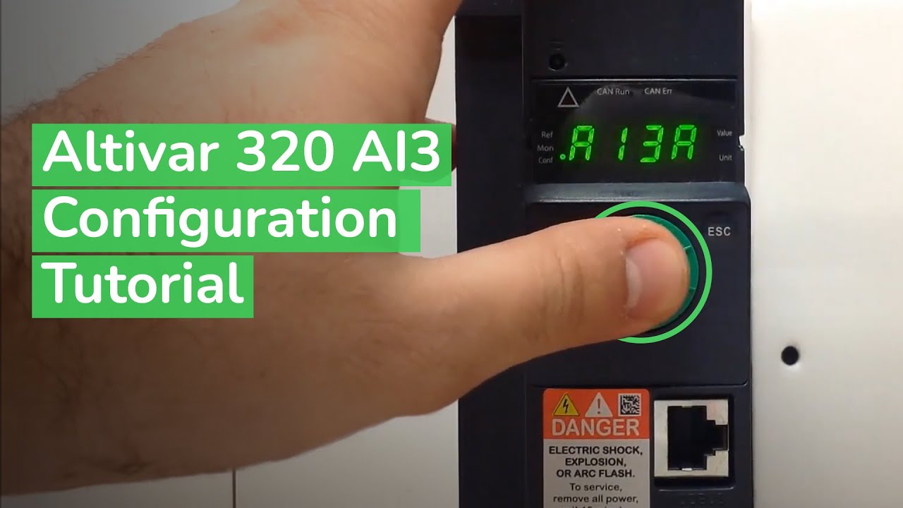 Настройка Altivar 320 для пуска/останова через клеммы и AI3 для управления скоростью | Служба под...
