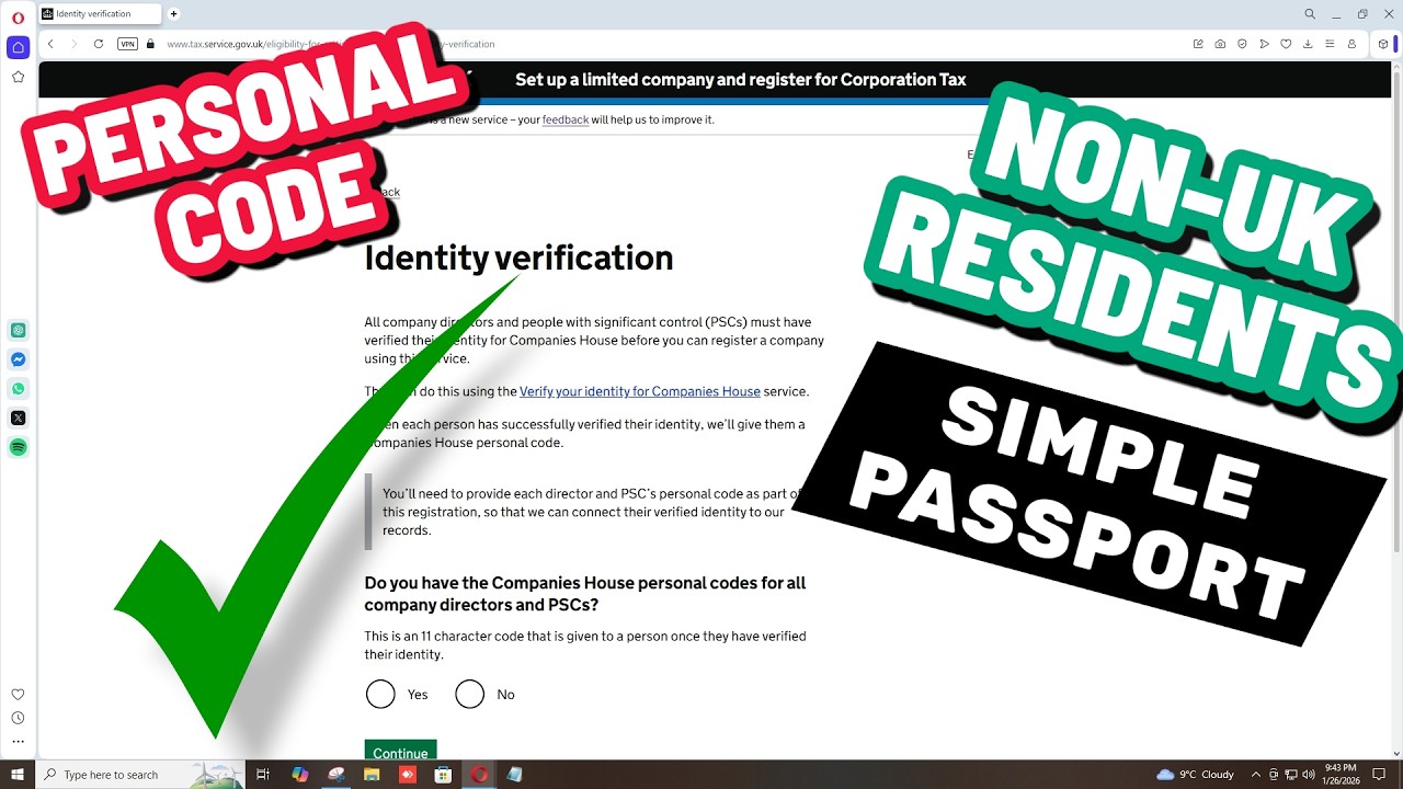 Get Your Companies House Personal Code Outside the UK | Identity Verification for Non-UK Residents