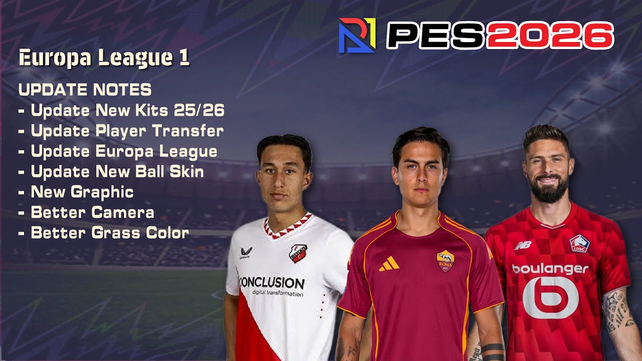 Обновление летней европейской лиги PES 2026 PS2: aethersx2 nethersx2