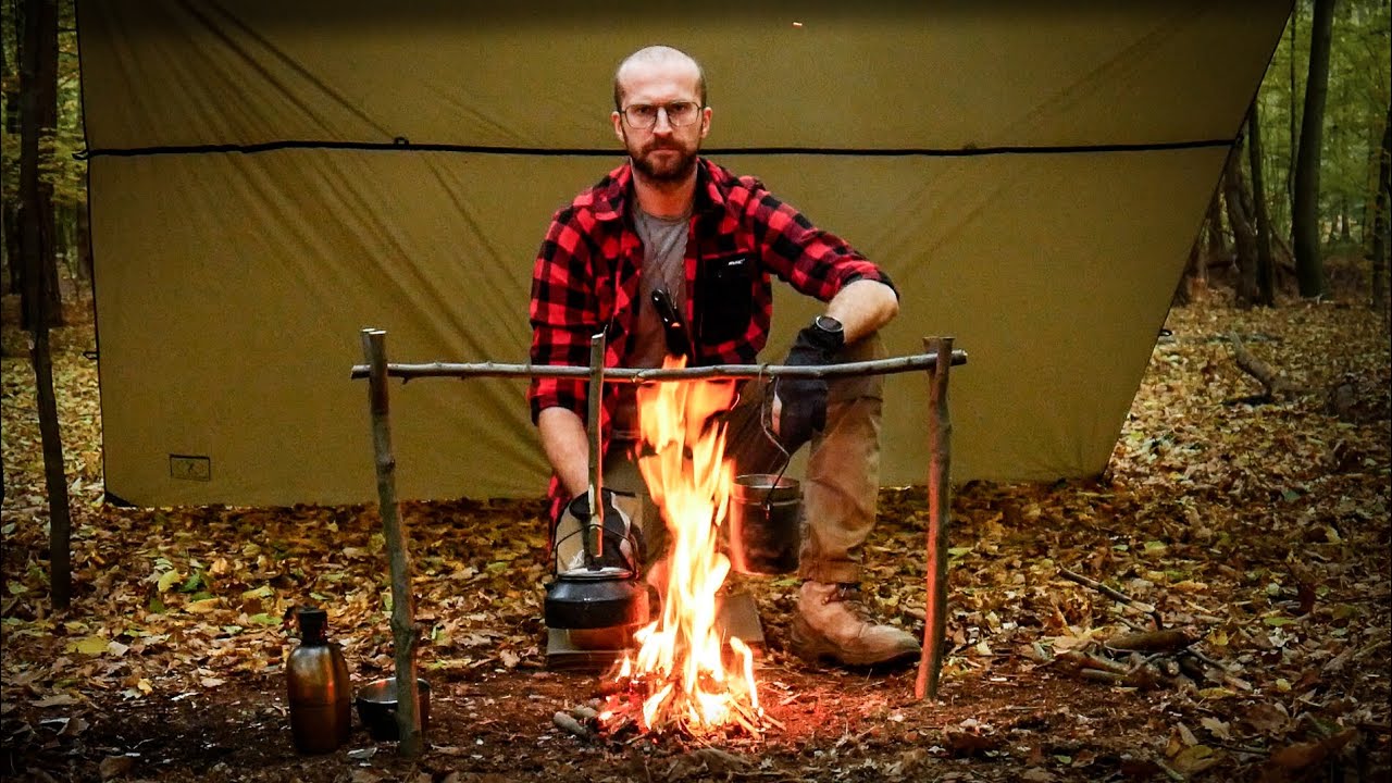 Biwak Solo - Kociołek, Ognisko i Noc pod Tarpem