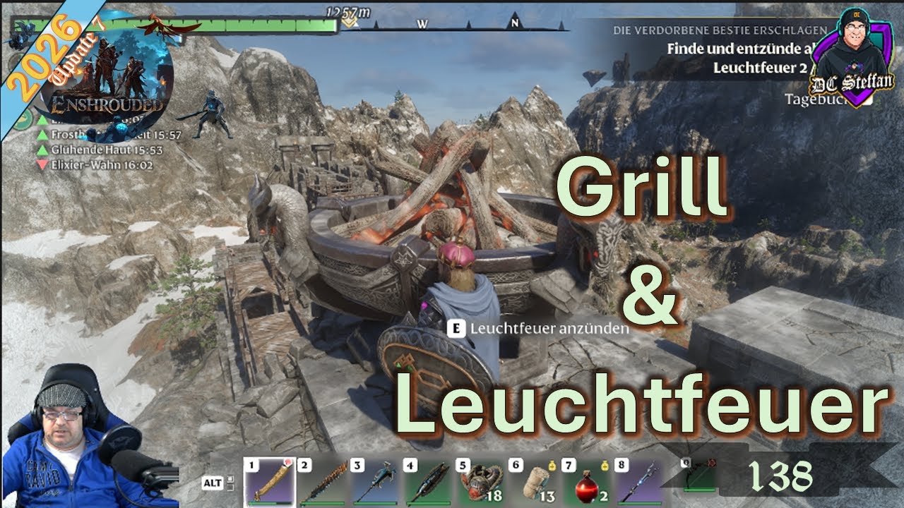 Enshrouded ✨ 138: Emily's Grill, Leuchtfeuer hell – Kürbisse im Sack, die Reise geht schnell!