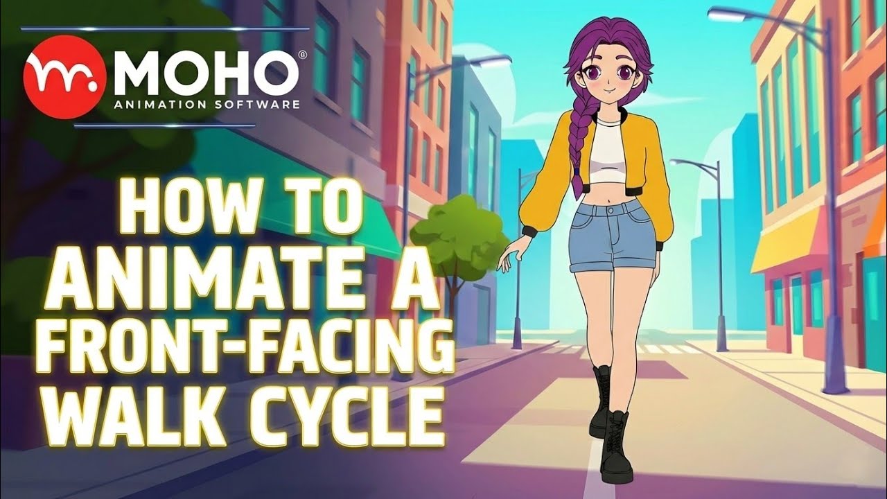 How to Animate a Front Facing Walk Cycle | Rigged Animation