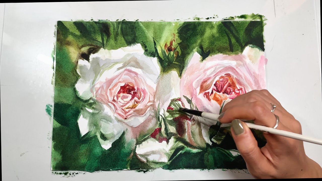 Practice painting with me | Watercolor Flower 🌸