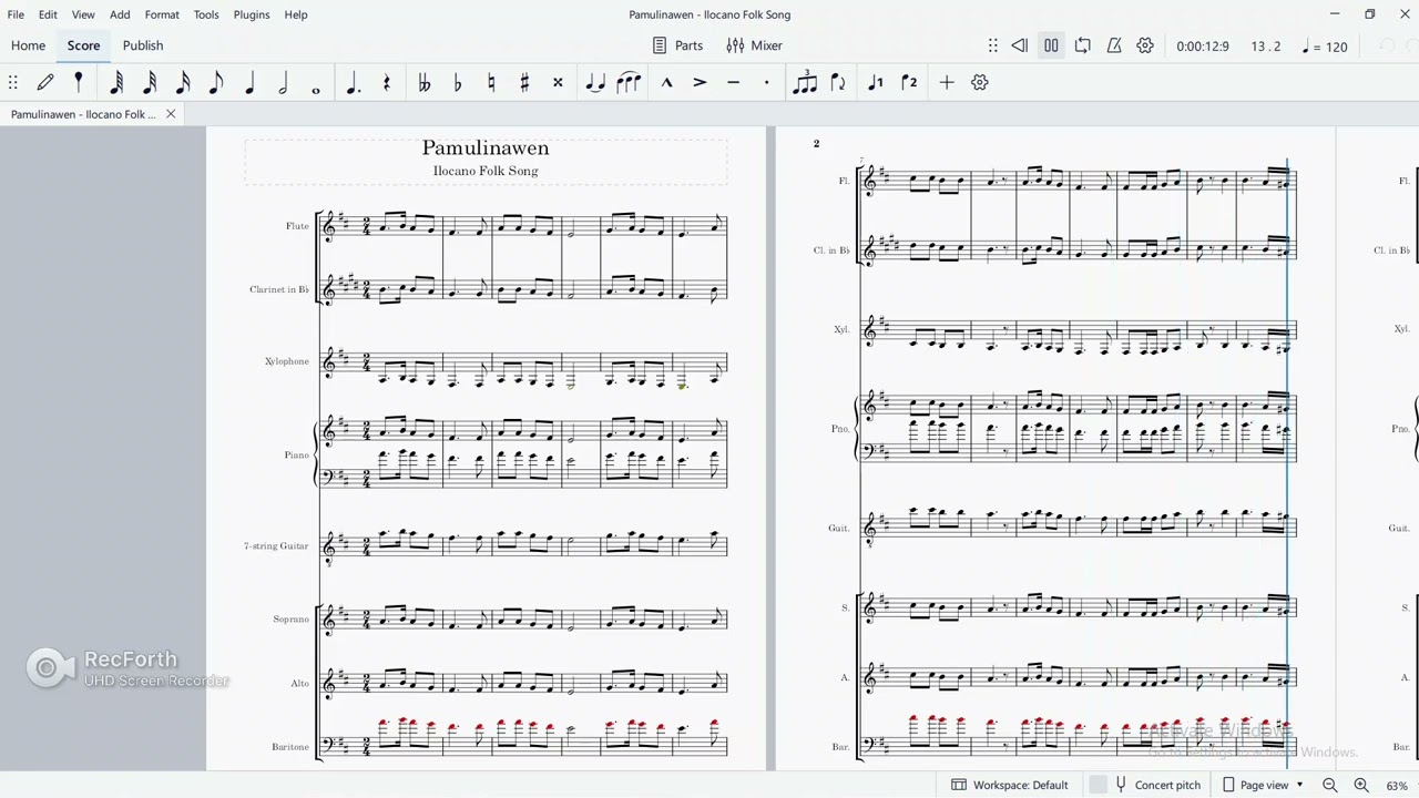 Pamulinawen - Ilocano Folk Song - Sheet Music 