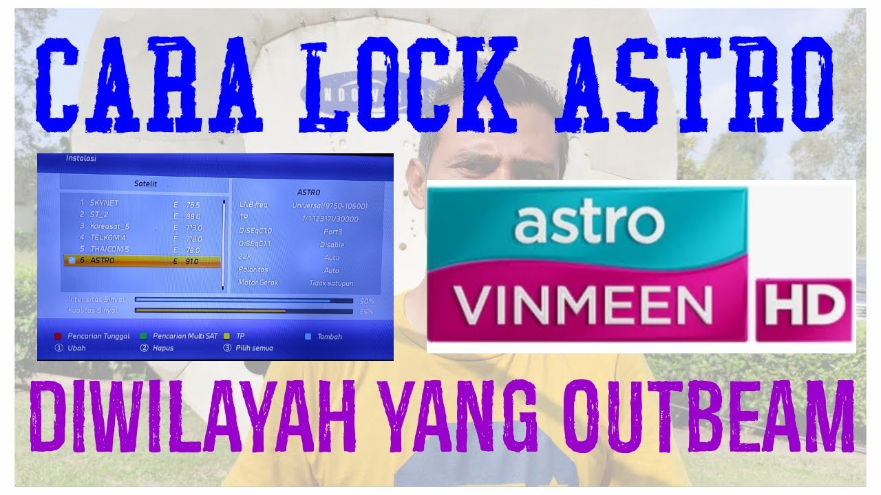 Cara Lock Siaran Astro Diwilayah Out Beam || Mesat 3 A Kuband Juli 2021