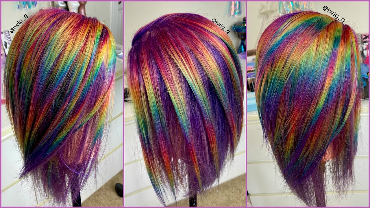 HOW TO DO HOLOGRAPHIC  PRISM RAINBOW HAIR COLOR