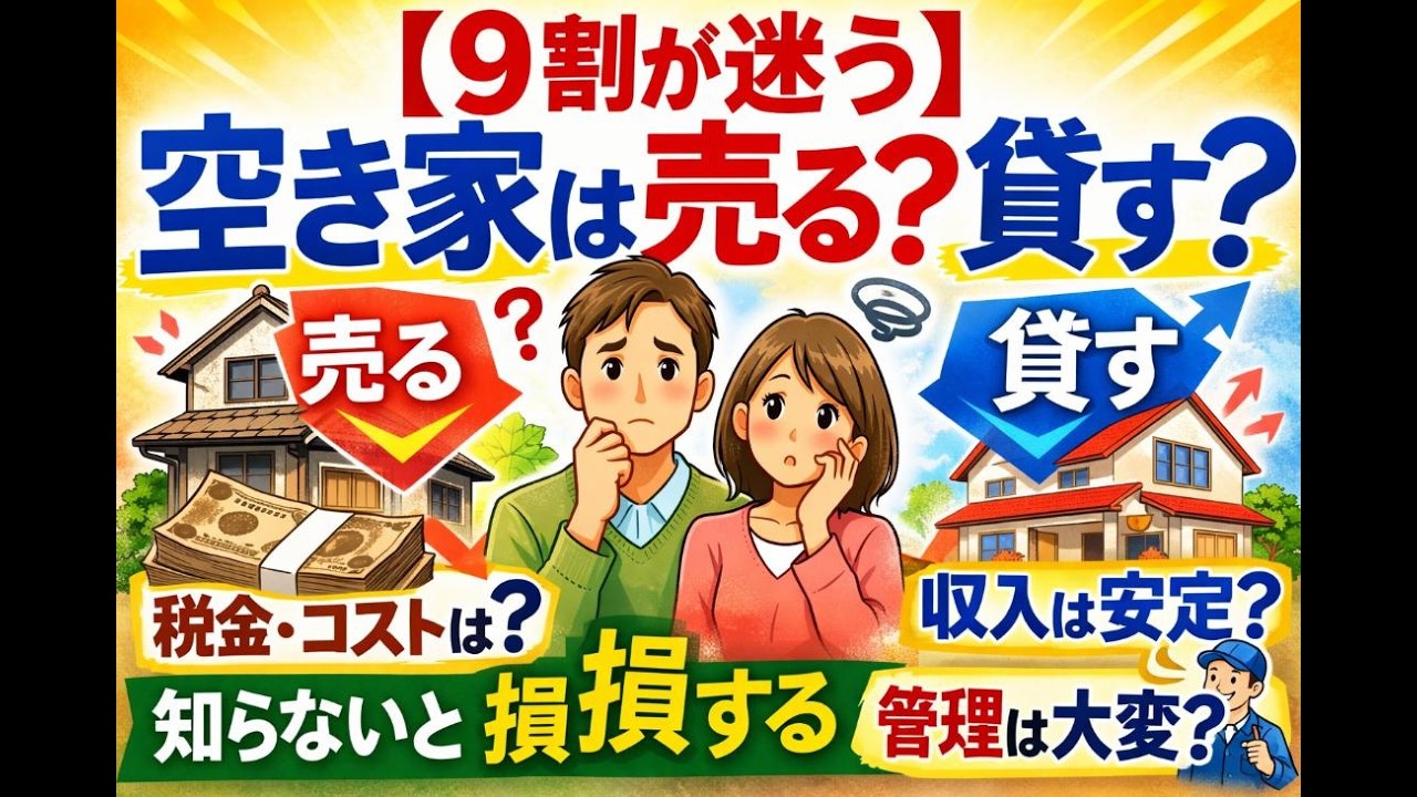 【9割が迷う】空き家は売る？貸す？知らないと損する判断基準