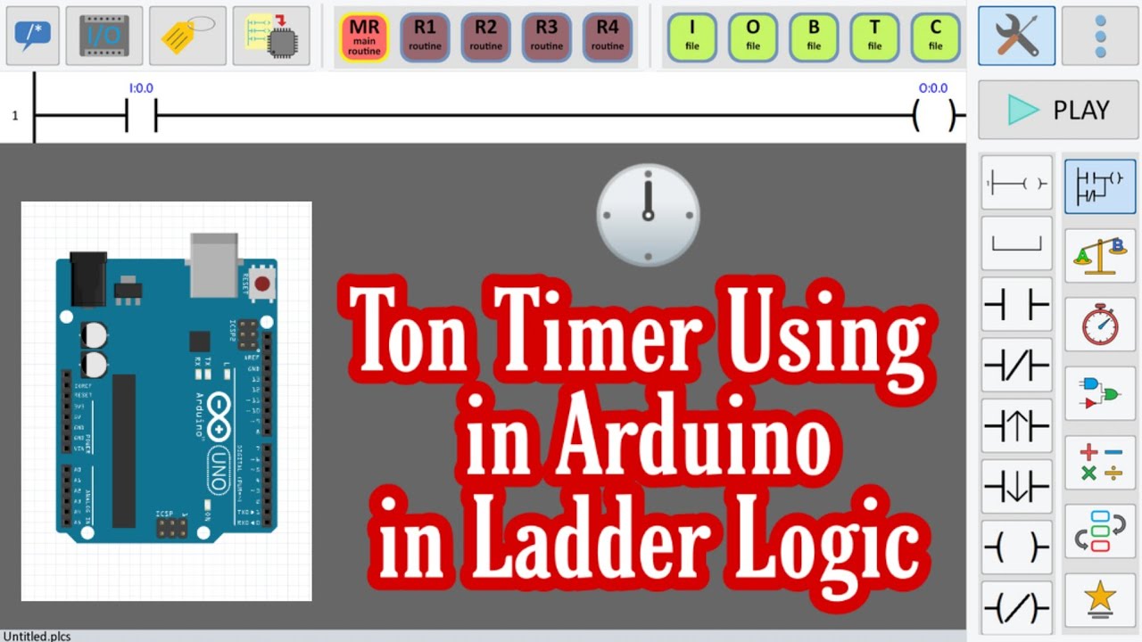 How To Use Ton Timer In Plc Ladder Simulator 2 for Arduino In Android