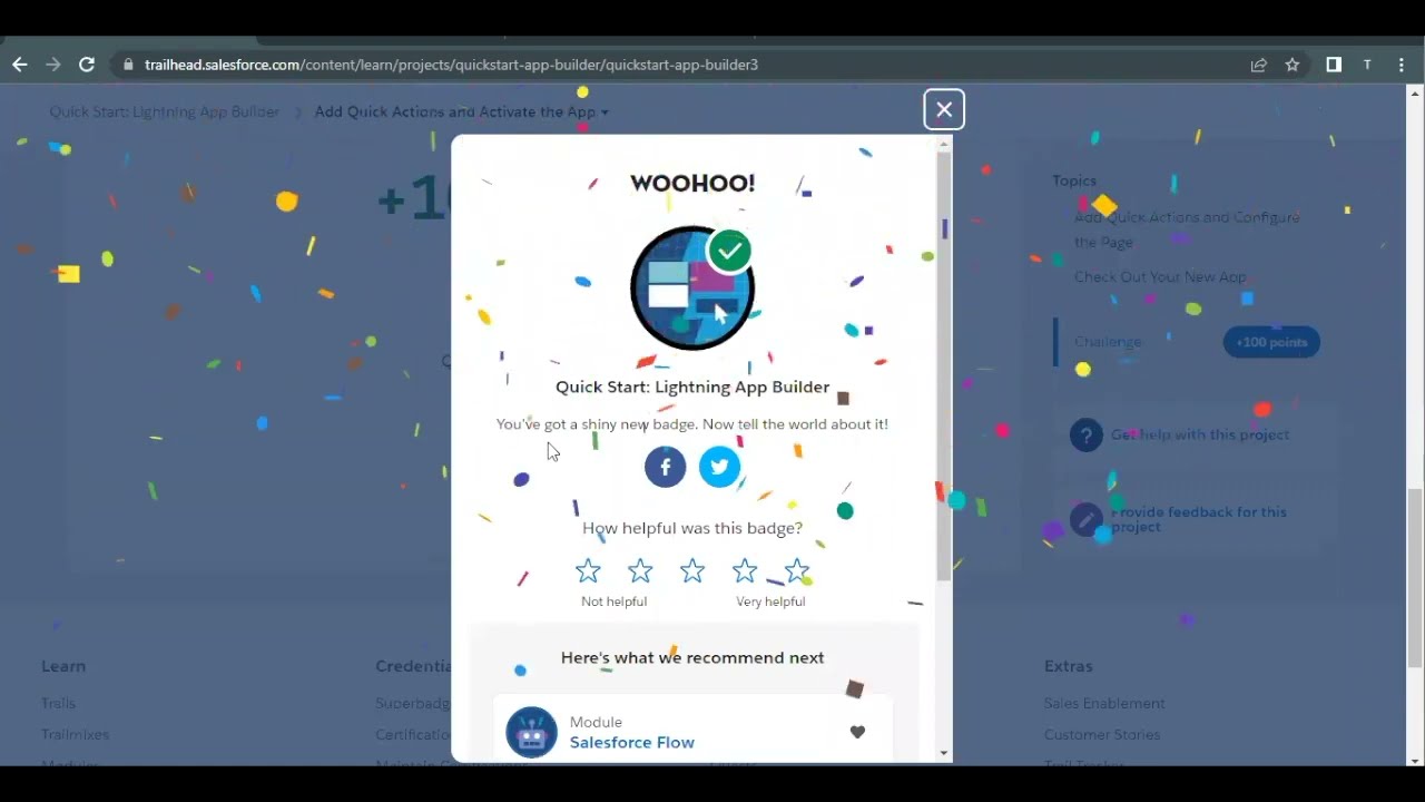 Add Quick Actions and Activate the App - Quick Start Lightning App Builder