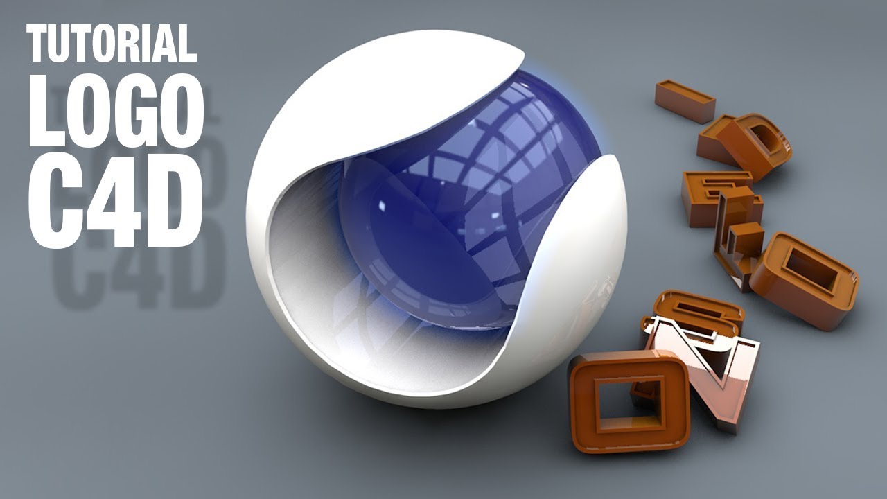 Tutorial Cinema4D // crear y texturizar logo de Cinema4D  by @ildefonsosegura