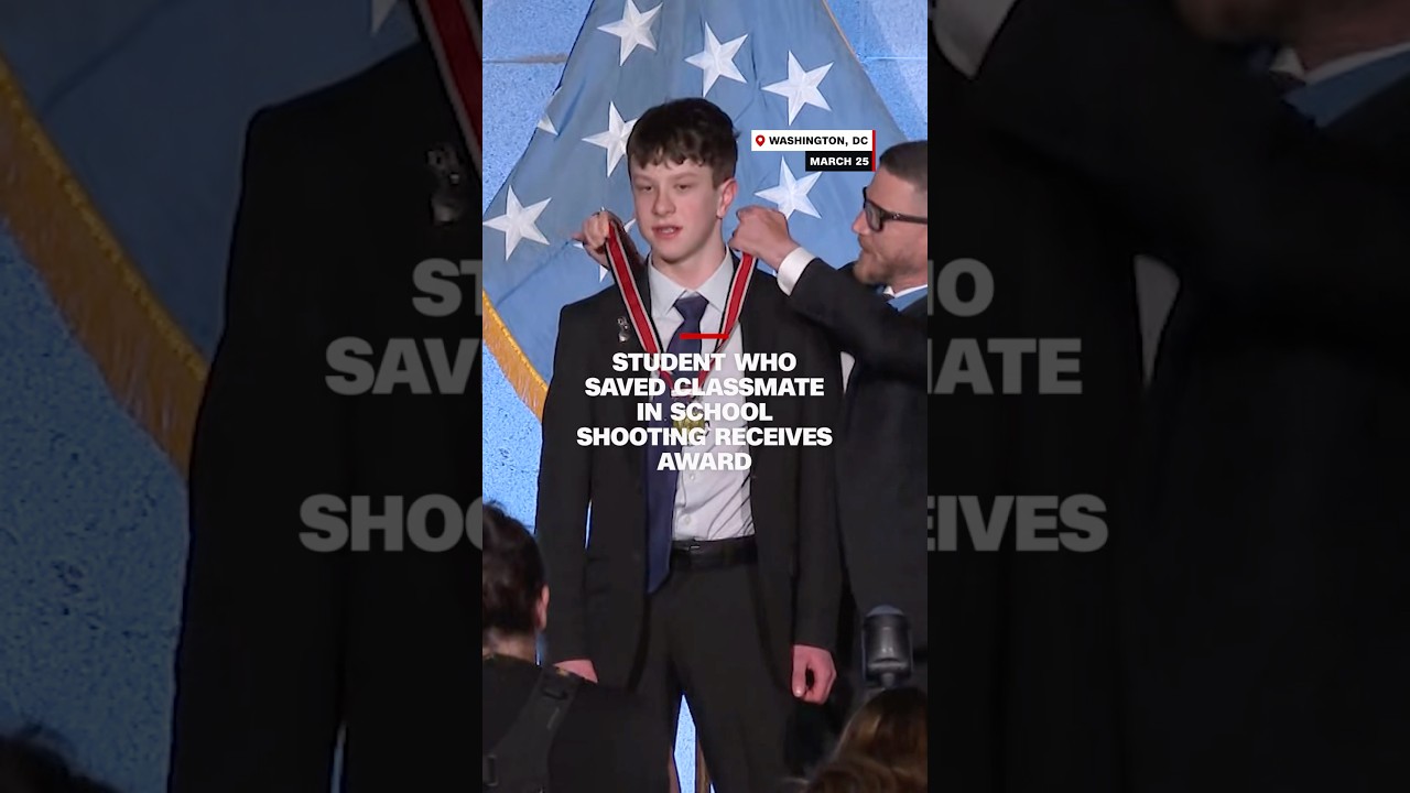 Student who saved classmate in school shooting receives award