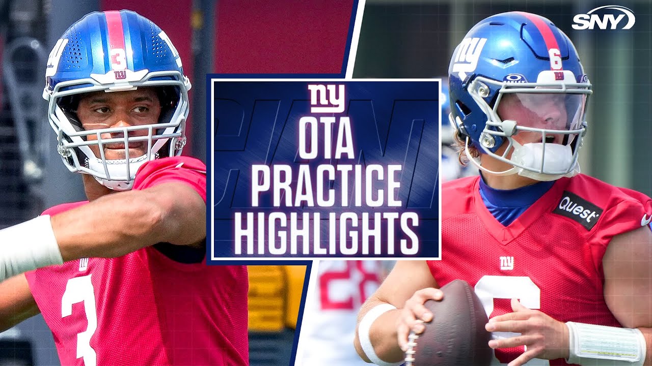 Giants OTA Highlights | Jaxson Dart, Russell Wilson | 6/12/25